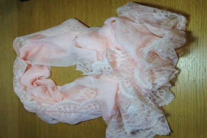 Silky lace edge scarf/wrap