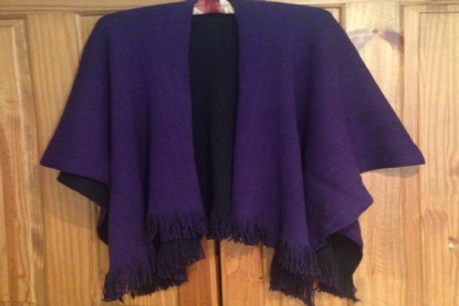 Purple / Black Knit Wrap