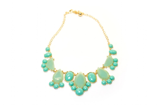 Turquoise 'coral' and gold necklace