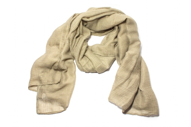 Taupe Woven Dobby Scarf 