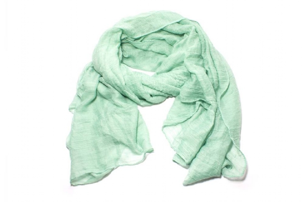 Soft Turquoise 'Raw-silk' look Scarf/Wrap/Sarong